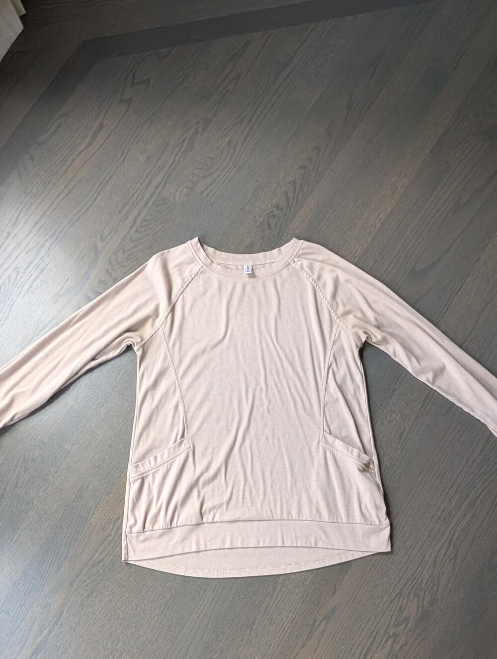 Women's Long Sleeve Tunic Top T-Shirt With Pockets, Large